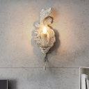 Rustic Candle Wall Sconce Light Wooden Wall Mounted Lighting Fixture for Dining Room