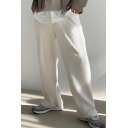 Fancy Men's Pants Solid Color Corduroy Drawstring Cuffs Long Relaxed Fit Jogger Pants
