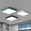 Ultra-Thin LED Ceiling Mount Light Minimalist Metal Living Room Flushmount with Acrylic Diffuser