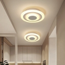Round LED Kitchen Ceiling Light Acrylic Simplicity Flush Mounted Lighting Fixture