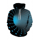 Retro Men's Hoodie 3D Digital Printed Kangaroo Pocket Drawstring Hooded Sweatshirt