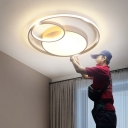 Round Bedroom LED Flush Mount Lighting Acrylic Simplicity Flush Mount Ceiling Light