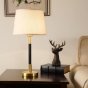 Empire Shade Living Room Table Lamp Simplicity Fabric 1-Light Brass Finish Night Lighting