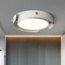 Nordic LED Flush Mount Light Round Flush Ceiling Light Fixture with Acrylic Shade