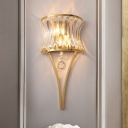 Curve Crystal Wall Mount Lighting Mid-Century 2-Light Wall Sconce Light for Dining Room