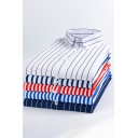 Trendy Shirt Stripe Patterned Long Sleeve Button-down Collar Loose Fit Shirt for Guys