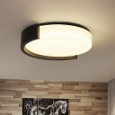 Bedroom Flush Mount Ceiling Light Simple LED Flushmount Lighting with Round Acrylic Shade