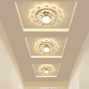 Clear Crystal Blossom Flush Mount Spotlight Modernism LED Ceiling Light for Aisle