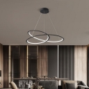Cycle LED Chandelier Lighting Art Deco Aluminum Living Room Hanging Light Fixture