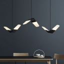 Sea Gull LED Multi-Light Pendant Simplicity Acrylic 3-Head Dining Room Ceiling Light