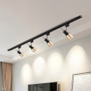 Grenade Shaped Aluminum Track Lighting Postmodern Style Semi Flush Mount Ceiling Fixture for Living Room