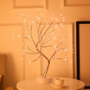 Naked Tree Plastic Table Lamp Art Deco Gold Plated LED Night Lighting for Living Room