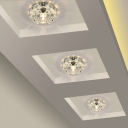 Bloom Clear Crystal Flush Light Fixture Modern Stainless Steel Led Surface Mount Ceiling Light