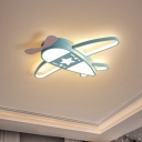 Plane Bedroom Flush Mount Ceiling Light Acrylic LED Cartoon Flush Mount Lighting Fixture