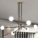 Molecular Modo Opal Frosted Glass Chandelier Pendant Light Contemporary Black LED Hanging Light