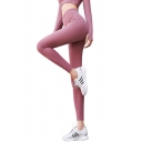 Classic Womens Leggings Plain Color Butt Lifting High Rise Skinny Fit 7/8 Length Yoga Leggings
