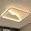 Simplicity LED Ceiling Flush Light Square Shaped Flush Mount Fixture with Acrylic Shade
