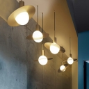 Gold Finish Disc Pendant Light Postmodern 1 Bulb Metal Hanging Ceiling Light for Dining Room