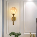 Handblown Glass Modo LED Wall Mount Light Nordic Style Gold Wall Light Fixture for Corridor