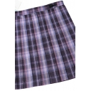 Fancy Women's Skirt Plaid Pattern High Rise Pleated Detailed Regular Fitted Mini A-Line Skirt
