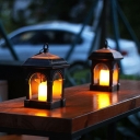 Art Decor Candle LED Pendant Light Plastic Courtyard Waterproof Solar Landscape Light, 2 Pcs