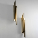 Postmodern Geometric Sconce Lighting Metal Corridor LED Wall Light Fixture in Gold