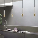Marble Sword Shaped LED Spotlight Minimalistic Ceiling Pendant Light for Kitchen