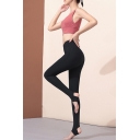 Classic Womens Co-ords Plain Color Sleeveless Scoop Neck Cropped Yoga Bra High Rise Butt Lifting Skinny Stirrup Leggings Set