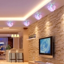 Lotus Flush Mount Ceiling Light Modern Clear Crystal Hallway LED Flush Mount Fixture