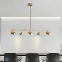 Tubular LED Pendant Spotlight Contemporary Metal Dining Room Island Light Fixture