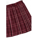 Trendy Women's Skirt Plaid Print High Waist Invisible Zipper Pleated Mini Skirt