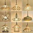 Wire Cage Dining Room Pendant Countryside Rope 1 Bulb Brown Suspended Lighting Fixture