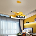 Tank Shaped Metallic Pendant Lamp Creative LED Ceiling Chandelier for Boys Bedroom