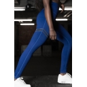 Sports Womens Leggings Offset Pattern Tummy-Control High Waist Ankle Length Skinny Fit Yoga Leggings