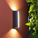 Patio LED Surface Wall Sconce Modern Black Wall Lighting with Rectangle Metal Shade