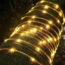 Clear Cable Fairy Light String Art Deco PVC Solar LED Christmas Lamp for Outdoor