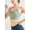Workout Womens Camisole Cross Beauty Back Shake-Proof Sleeveless Spaghetti Strap Slim Fitted Cropped Yoga Bra
