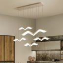 Artistic Seagull LED Pendant Light Acrylic Dining Room Multi Hanging Light Fixture in White