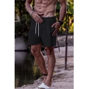 Men's Summer Hot Fashion Simple Plain Drawstring Waist Casual Relaxed Shorts