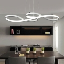 Metal Music Note Chandelier Modern style Dining Table Creative Simple Pendant Lamp