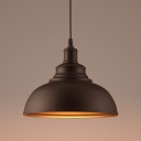 Retro Single Light LED Pendant Light with Dome Shape for Restaurant