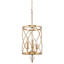 Lantern Style 3 Lights LED Chandelier 10 Inch Wide with Metal Frame