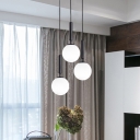 Glass Globe Hanging Light Modernism 1 Light Pendant Lamp for Living Room
