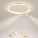 3 LED Light Contemporary Ceiling Light Circle Acrylic Shade Flush Mount Ceiling Light for Bedroom