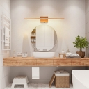 Modern Wood Vanity Mirror Lights Bathroom Tube LED Vanity Sconce Lights
