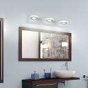 White Ring Shape LED Vanity Light Fixture Modern Style Vanity Mirror Light for Bathroom