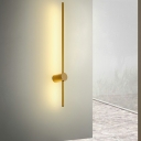 Slim Stick Wall Mount Lighting 4 Inchs Wide Minimalist Metallic LED Hallway Surface Wall Sconce