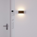 Wooden Ultrathin Rectangle LED Wall Sconce Minimalist 4 Inchs Height Wall Mounted Lamp