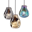 Mirrored Glass Pendant Lamp Designer Style Single-Bulb Hanging Light for Restaurant