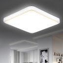 Square Acrylic Shade Contemporary Ceiling Light with 1 LED Light Flush-mount Ceiling Light for Bedroom